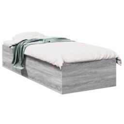 Berkfield Home Bed Frame without Mattress Grey Sonoma 90x200 cm - thumbnail 1