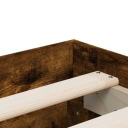 Berkfield Home Modern Bed Frame with Drawers without Mattress Smoked Oak 135x190 in Brown - Size: Double - thumbnail 9