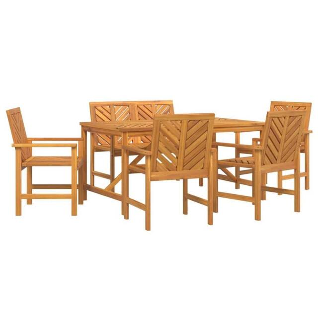 Berkfield Home 5 Piece Garden Dining Set Solid Wood Acacia in Brown - image 1