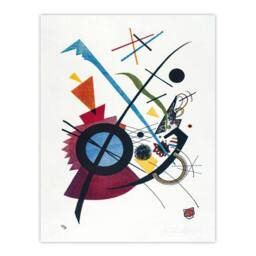 Artery8 Wassily Kandinsky Framed Wall Art Print Violet Abstract Painting in White - Size: A4 - thumbnail 3