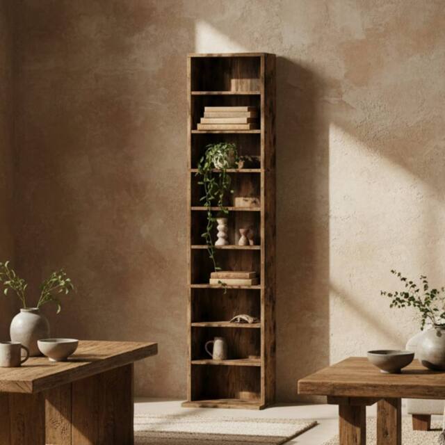 Wyld Haus Alste 140cm Rustic Brown Narrow Media Storage Unit - image 1