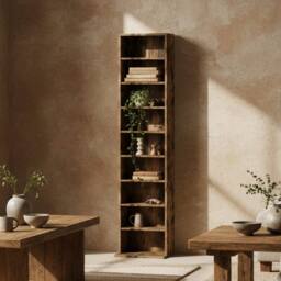 Wyld Haus Alste 140cm Rustic Brown Narrow Media Storage Unit - thumbnail 1