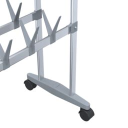 Berkfield Home Shoe Rack with Wheels Silver 66x27x100 cm - Size: 66 x 27 x 100 cm - thumbnail 6