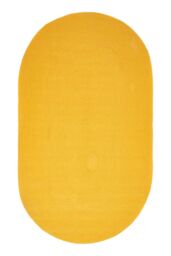 Homescapes Handmade Woven Braided Oval Rug in Mustard - Size: 110 cm x 170 cm - thumbnail 2