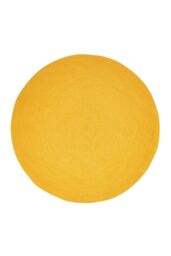 Homescapes Handmade Woven Braided Oval Rug in Mustard - Size: 110 cm x 170 cm - thumbnail 4