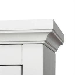 Teamson Home Wall-Mounted Bathroom Cabinet with Adjustable Shelves, White/Bronze in White - thumbnail 9