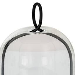 Lemon Pavilion Furniture and Decor Nysa Medium Candle Holder with Glass Cloche - L15xW15xH25 cm - Black - thumbnail 3