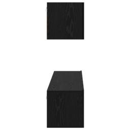 Berkfield Home TV Unit Set 4 pcs Black oak 60 x 30 x 30 cm Engineered wood - thumbnail 9