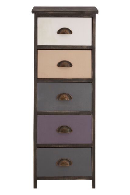 Orsina Stylish Compact 5 Drawers Chest, Modern Chest Of Drawers For Livingroom, Minimalist Storage Chest For Lounge in Brown - image 1
