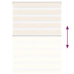 Berkfield Home Elegant Zebra Blind Marble Beige 100x150 cm Fabric Width 95.9 cm - thumbnail 5