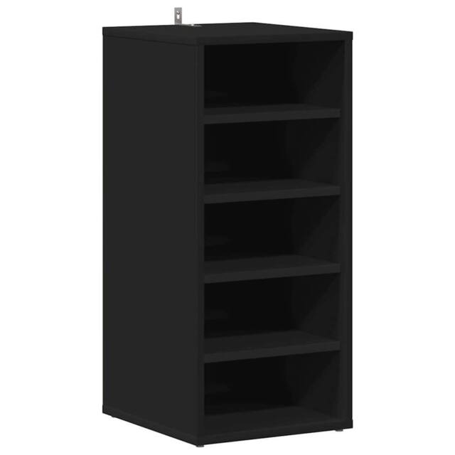 Berkfield Home Shoe Cabinet Black 31.5x35x70 cm Engineered Wood - image 1