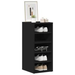 Berkfield Home Shoe Cabinet Black 31.5x35x70 cm Engineered Wood - thumbnail 3
