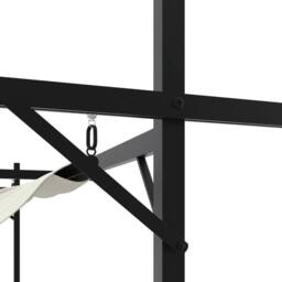 Berkfield Home Pergola with Retractable Roof Cream 295x292x230 cm in Beige - Size: 295 x 292 x 230 cm - thumbnail 5