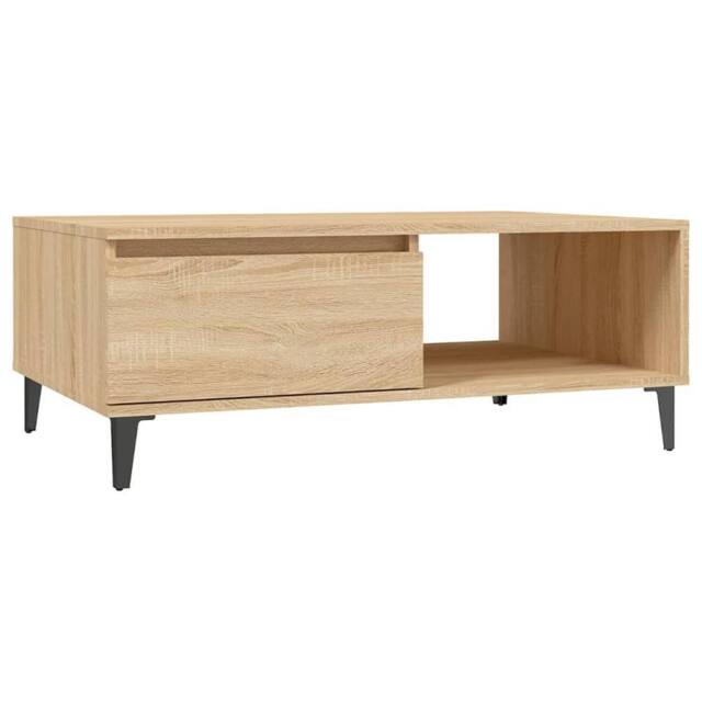 Berkfield Home Coffee Table Sonoma Oak 90x60x35 cm Engineered Wood in Brown - Size: 90 x 60 x 35 cm - image 1
