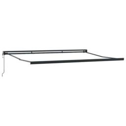 Berkfield Home Manual Retractable Awning with LED Orange & Brown 350x250 cm - thumbnail 5