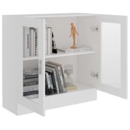 Berkfield Home Vitrine Cabinet White 82.5x30.5x80 cm Engineered Wood - thumbnail 4