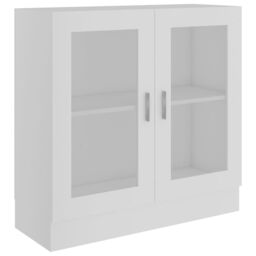 Berkfield Home Vitrine Cabinet White 82.5x30.5x80 cm Engineered Wood - thumbnail 2