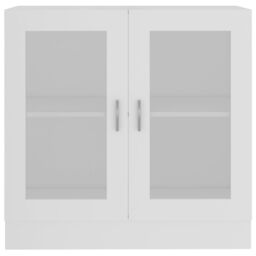 Berkfield Home Vitrine Cabinet White 82.5x30.5x80 cm Engineered Wood - thumbnail 6