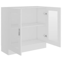 Berkfield Home Vitrine Cabinet White 82.5x30.5x80 cm Engineered Wood - thumbnail 5