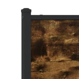 Berkfield Home Metal Bed Frame without Mattress Smoked Oak 160x200 cm in Brown - thumbnail 9