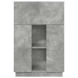 Berkfield Home Modern Concrete Grey Desk Concrete grey Engineered wood Standard - thumbnail 6