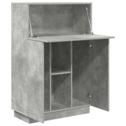 Berkfield Home Modern Concrete Grey Desk Concrete grey Engineered wood Standard - thumbnail 5