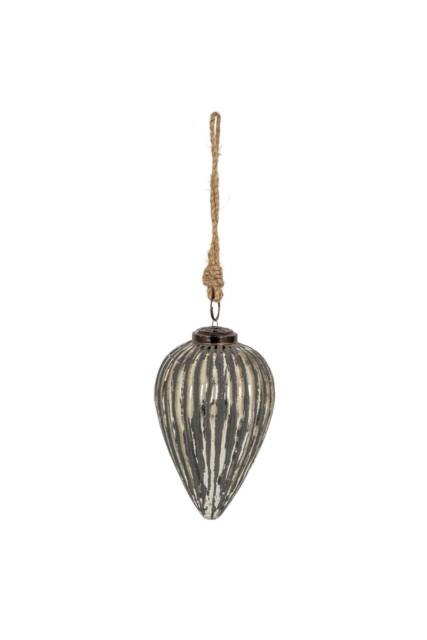 KDMD Grey Metallic Cone Bauble - Modern Luxury Christmas Decor - image 1