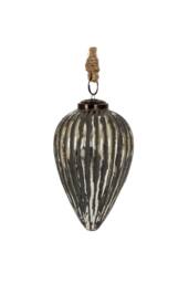 KDMD Grey Metallic Cone Bauble - Modern Luxury Christmas Decor - thumbnail 2