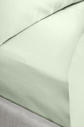 Bianca 400 Thread Count Cotton Sateen 36cm Depth Sheet in Green - Size: Double Fitted - thumbnail 1