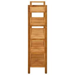 Berkfield Home Shoe Rack with 5 Shelves 100x27x100 cm Solid Oak Wood in Brown - Size: 100 x 27 x 100 cm