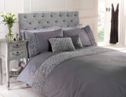Rapport Home Limoges Polycotton Floral Duvet Cover Set with Pillowcase in Grey - Size: Single - thumbnail 1