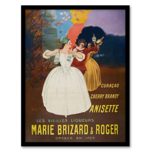Artery8 The Old Liqueurs Advert Vintage Framed Wall Art Print Cappiello - Size: A4 - image 1