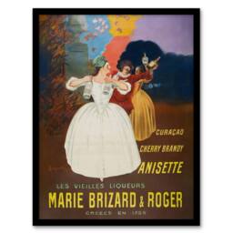 Artery8 The Old Liqueurs Advert Vintage Framed Wall Art Print Cappiello - Size: A4 - thumbnail 1