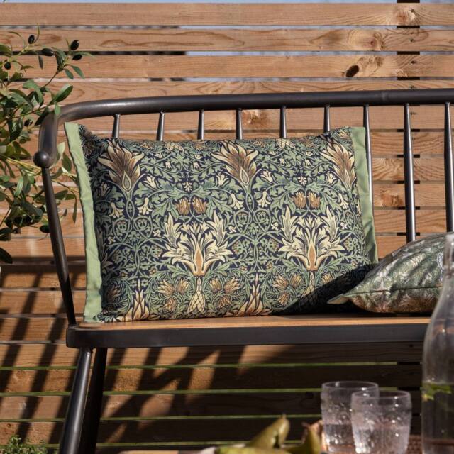 Morris & Co Snakeshead Printed Outdoor Cushion - Size: 40 cm x 60 cm - image 1