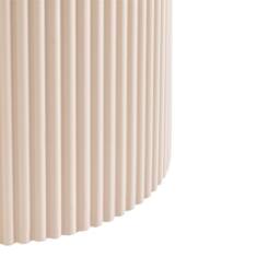 Wyld and Coco Fluted Off-White Side Table - MDF 30 cm Diameter in White - thumbnail 5