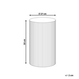 Wyld and Coco Fluted Off-White Side Table - MDF 30 cm Diameter in White - thumbnail 4
