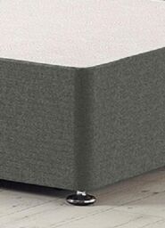 Somnior Platinum Sprung Memory Foam 2 Drawer Divan Bed with Upholstered Headboard Linen Fabric in Dark Grey - Size: Small Double - thumbnail 4
