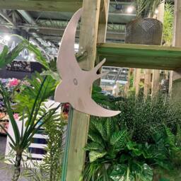 Poppyforge 5 Feet Curved Swallow Plant Pin Garden Art (Pack of 3) - Ready To Rust in Silver - thumbnail 5