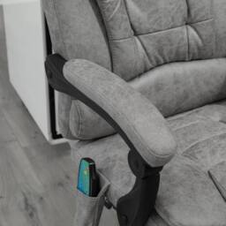 NESTLUNE Heated 6 Points Vibration Massage Executive Office Chair Grey - Size: 100 cm x 15 cm - thumbnail 6