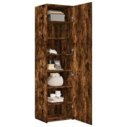 Berkfield Home Highboard Smoked Oak 50x42.5x185 cm Engineered Wood in Brown - thumbnail 3