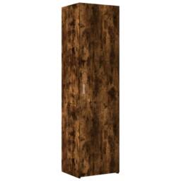Berkfield Home Highboard Smoked Oak 50x42.5x185 cm Engineered Wood in Brown - thumbnail 1