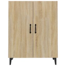 Berkfield Home Sideboard Sonoma Oak 70x34x90 cm Engineered Wood in Brown - Size: 70 x 34 x 90 cm - thumbnail 3