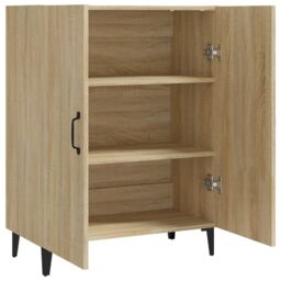 Berkfield Home Sideboard Sonoma Oak 70x34x90 cm Engineered Wood in Brown - Size: 70 x 34 x 90 cm - thumbnail 4