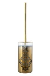 Orsina Elissa Toilet Brush, Decorative Leaf Motifs in Gold - thumbnail 1