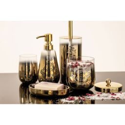 Orsina Elissa Toilet Brush, Decorative Leaf Motifs in Gold - thumbnail 3