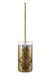 Orsina Elissa Toilet Brush, Decorative Leaf Motifs in Gold - thumbnail 2