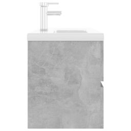 Berkfield Home Sink Cabinet with Built-in Basin Concrete Grey Engineered Wood - thumbnail 5