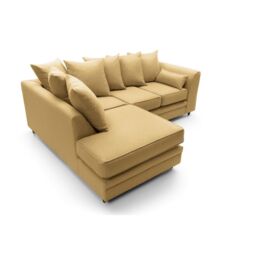 Abakus Direct Darcy Corner Sofa Left Hand Facing in Smart Linen Fabric in Mustard - thumbnail 5