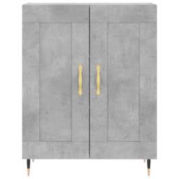 Berkfield Home Highboard Concrete Grey 69.5x34x180 cm Engineered Wood - thumbnail 8