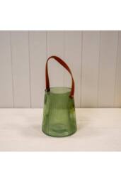 KDMD Vintage Green Glass Lantern - thumbnail 2
